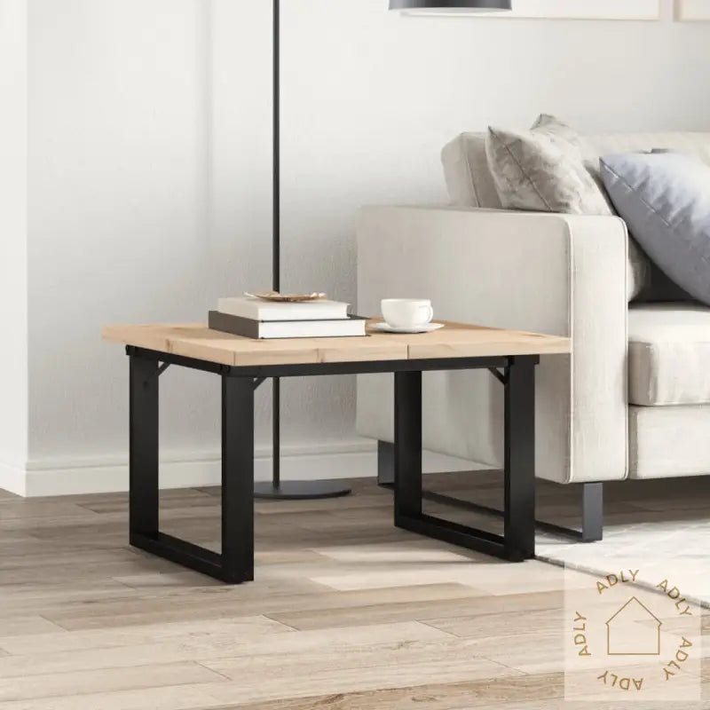 Salongbord O-Ramme 60X60X40,5 Cm Heltre Furu Og Stål
