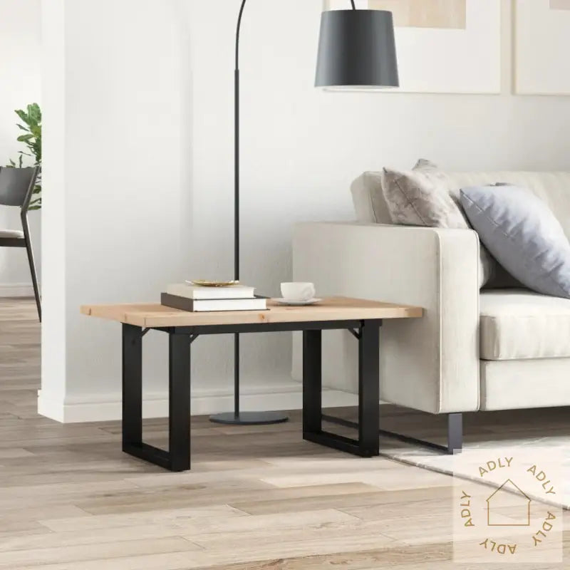 Salongbord O-Ramme 80X50X40,5 Cm Heltre Furu Og Stål