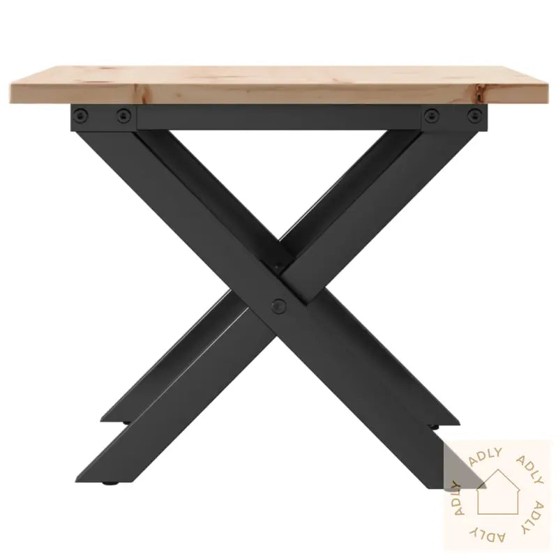 Salongbord X-Ramme 40X40X35 Cm Heltre Furu Og Stål