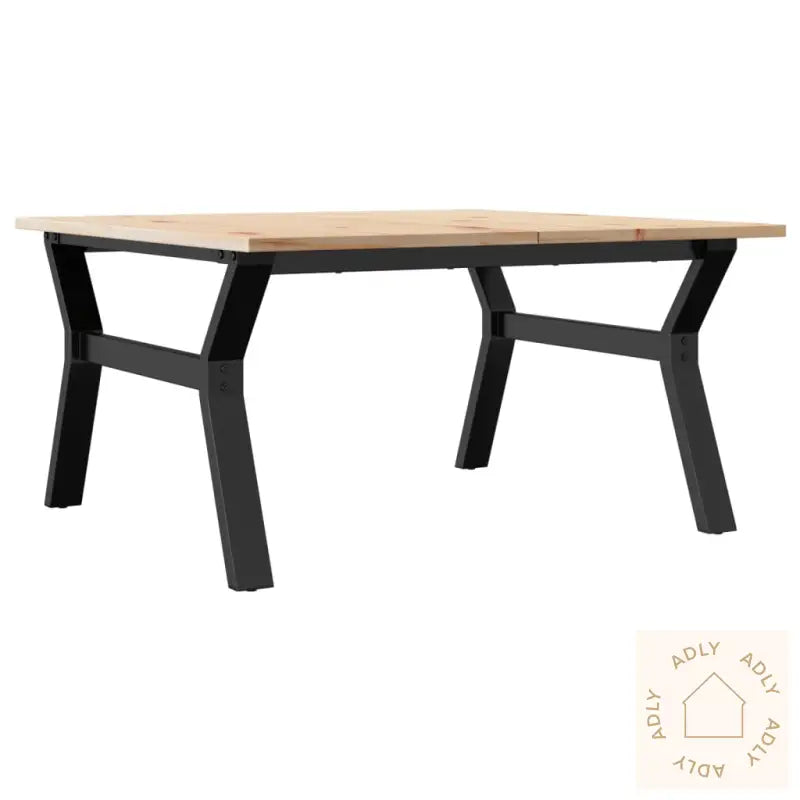 Salongbord Y-Ramme 80X80X45 Cm Heltre Furu Og Stål