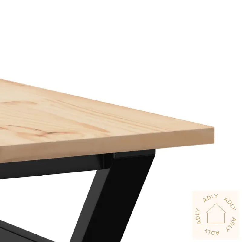 Salongbord Y-Ramme 80X80X45 Cm Heltre Furu Og Stål