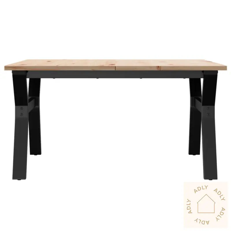 Salongbord Y-Ramme 80X80X45 Cm Heltre Furu Og Stål