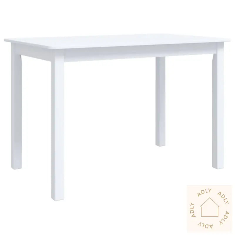 Spisebord Hvit 114X71X75 Cm Heltre Gummitre