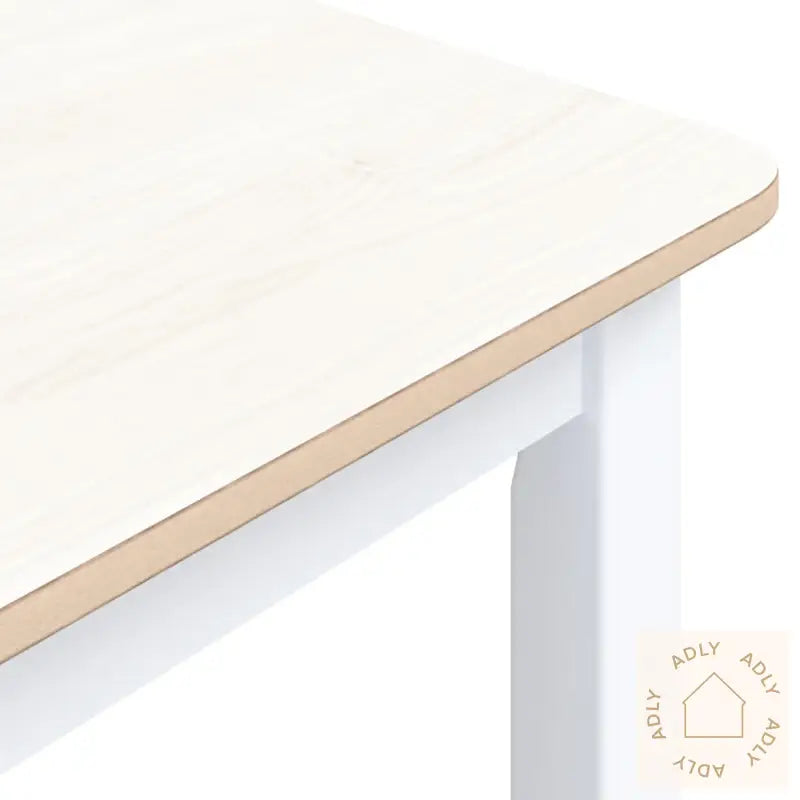 Spisebord Hvit Og Brun 114X71X75 Cm Heltre Gummitre