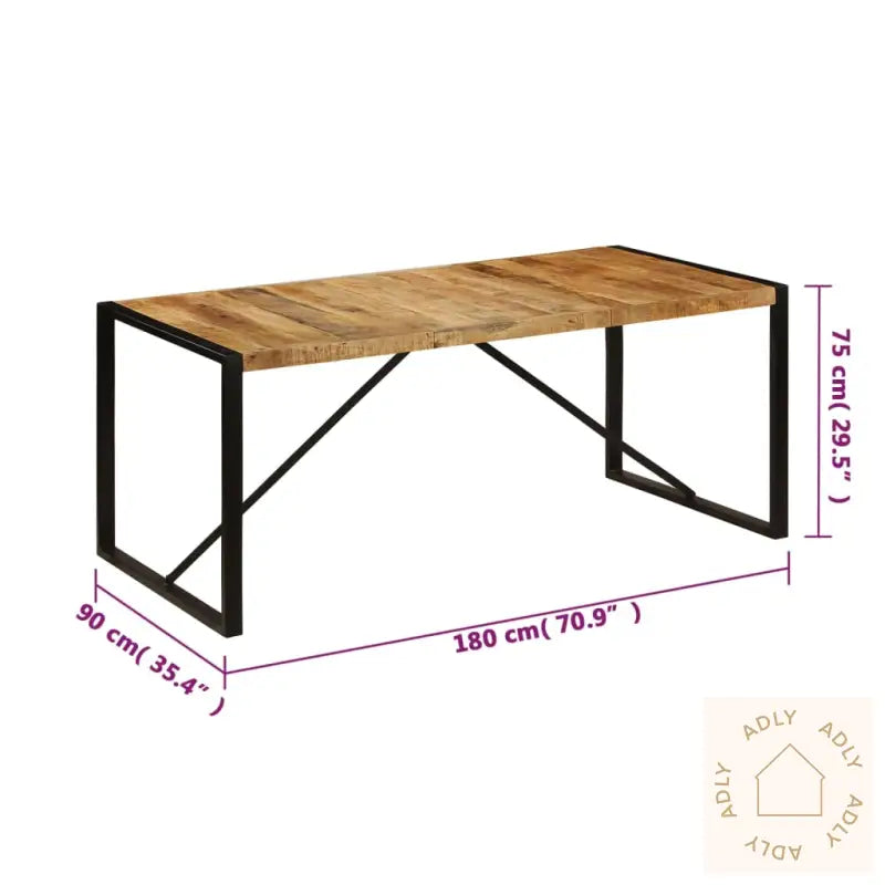 Spisebord 180X90X75 Cm Heltre Mango