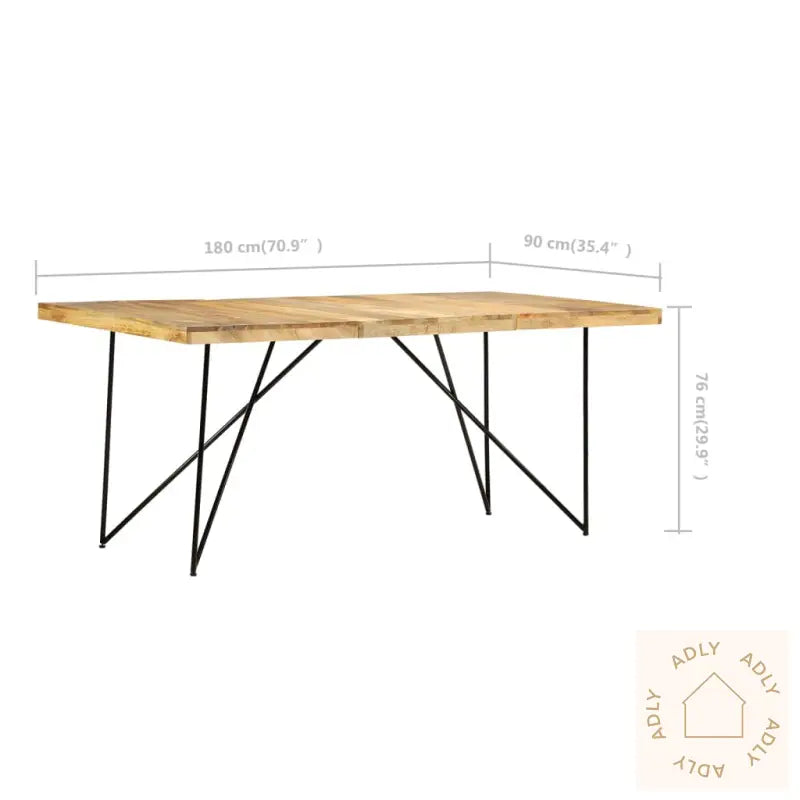 Spisebord 180X90X76 Cm Heltre Mango