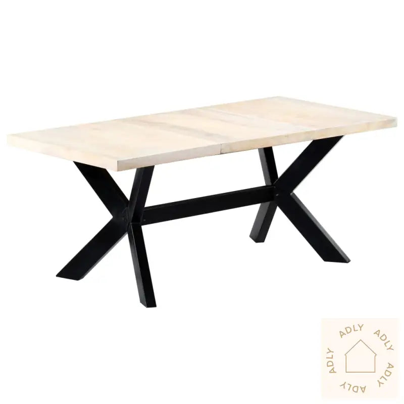Spisebord Hvit 180X90X75 Cm Heltre Mango