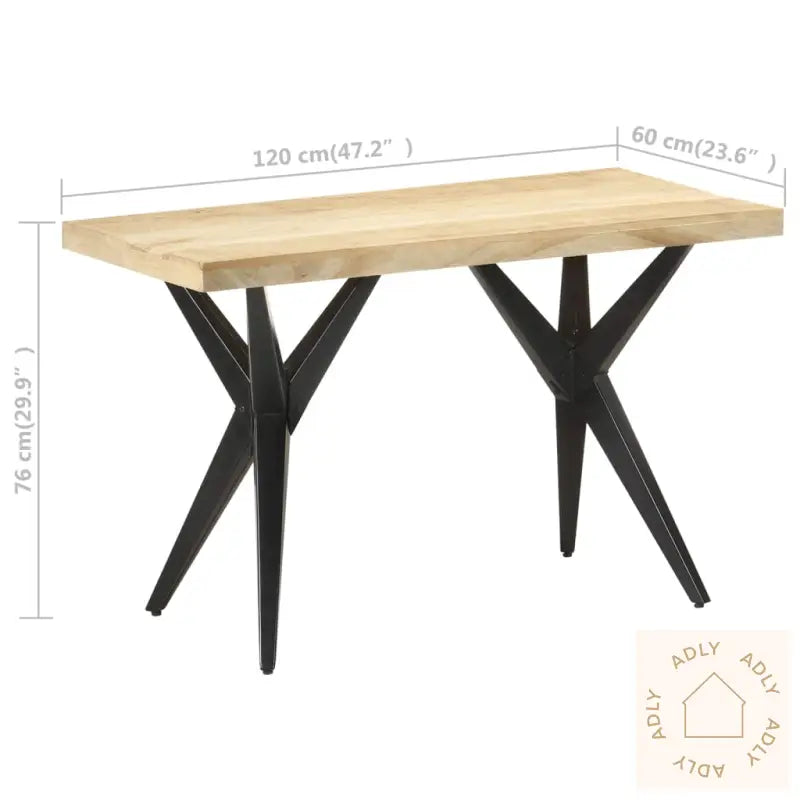 Spisebord 120X60X76 Cm Heltre Mango