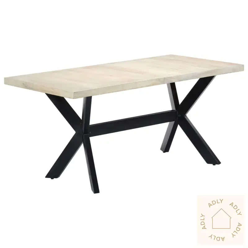 Spisebord 160X80X75 Cm Heltre Mango Hvit