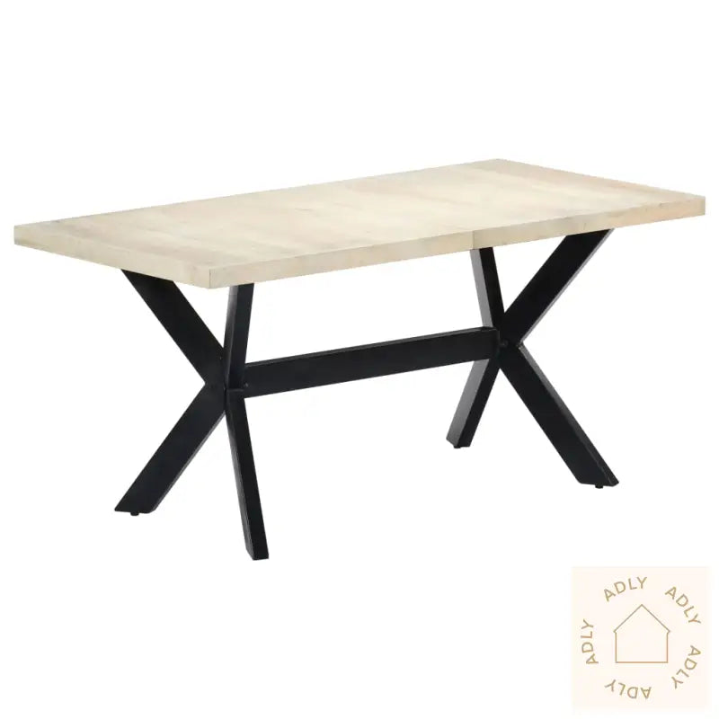 Spisebord 160X80X75 Cm Heltre Mango Hvit