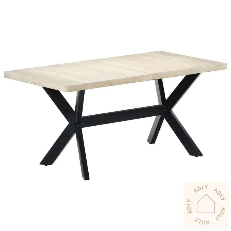 Spisebord 160X80X75 Cm Heltre Mango Hvit