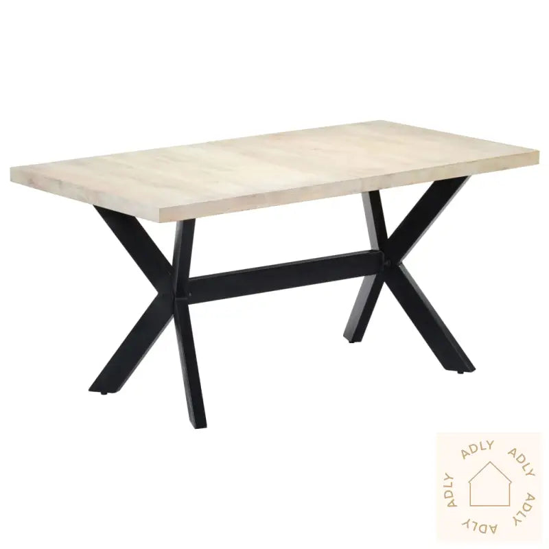 Spisebord 160X80X75 Cm Heltre Mango Hvit