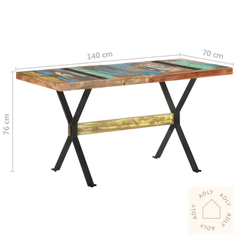 Spisebord 140X70X76 Cm Gjenvunnet Heltre