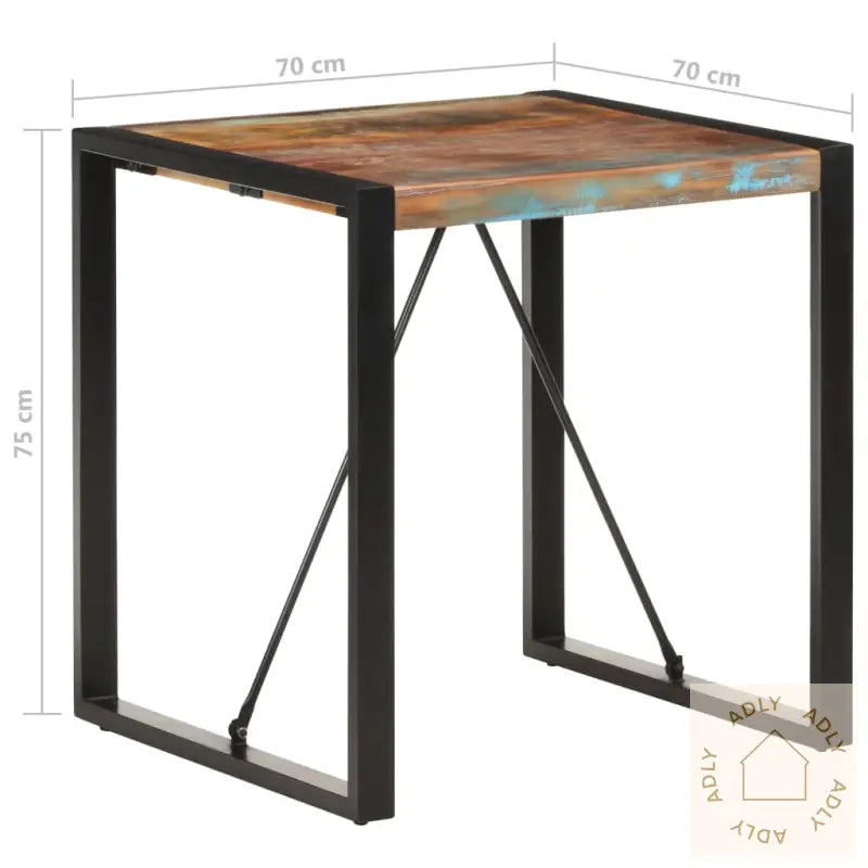 Spisebord 70X70X75 Cm Gjenvunnet Heltre