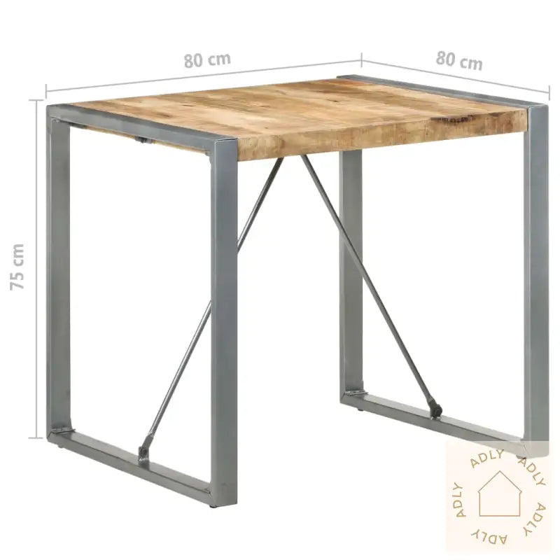 Spisebord 80X80X75 Cm Grovt Mangotre