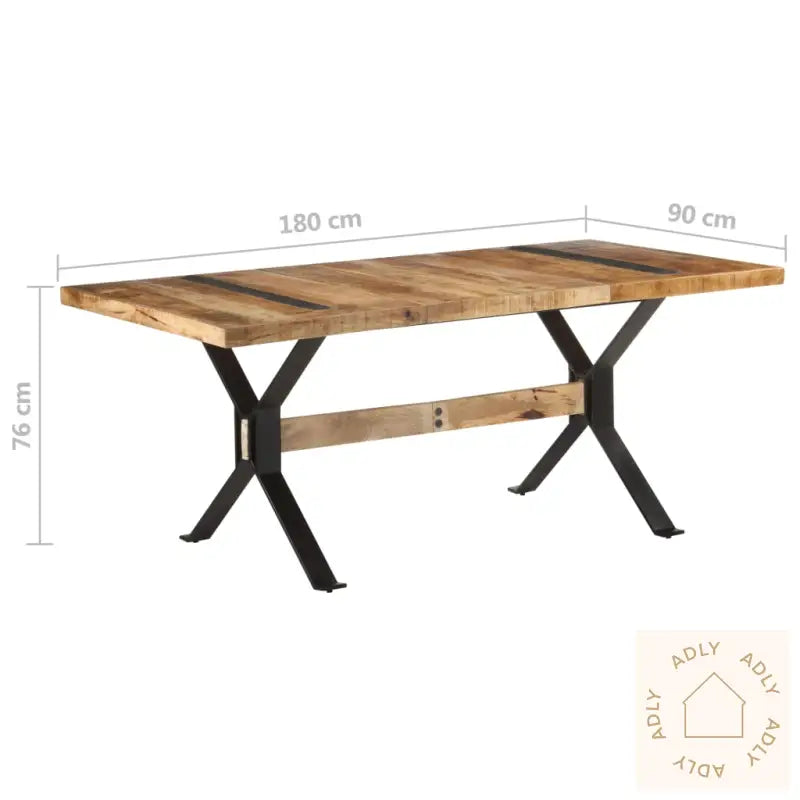 Spisebord 180X90X76 Cm Grovt Mangotre