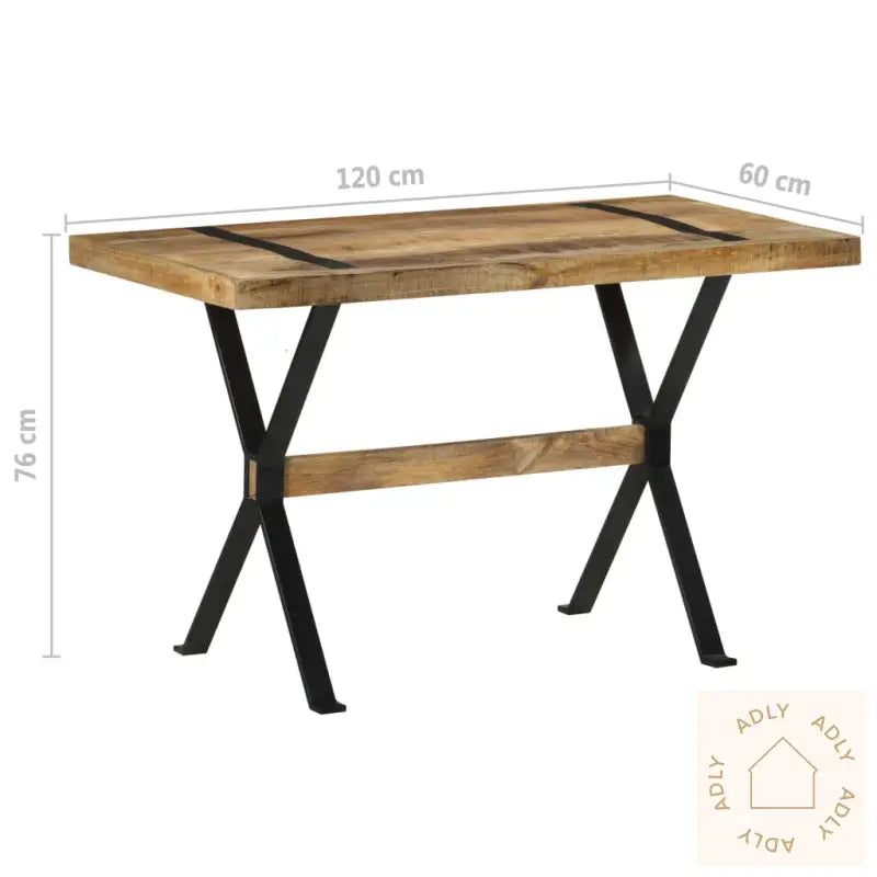 Spisebord 120X60X76 Cm Grovt Mangotre