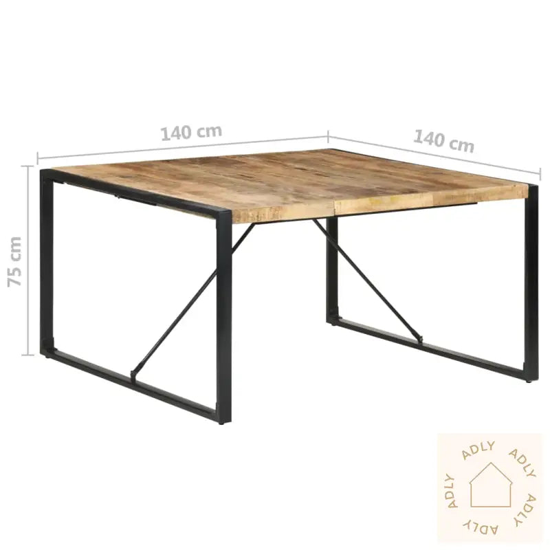 Spisebord 140X140X75 Cm Grovt Mangotre