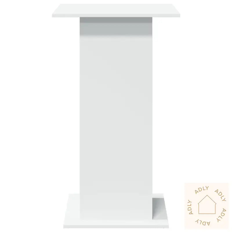 Barbord Med Oppbevaringsstativ Hvit 60X60X102 Cm Konstruert Tre