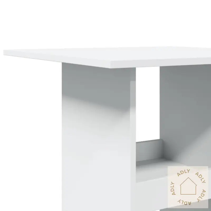 Barbord Med Oppbevaringsstativ Hvit 60X60X102 Cm Konstruert Tre