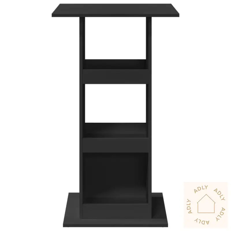 Barbord Med Oppbevaring Svart 60X60X102 Cm Konstruert Tre