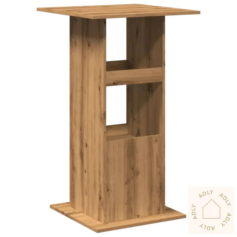 Barbord Med Oppbevaring Artisan Eik 60X60X102 Cm Konstruert Tre