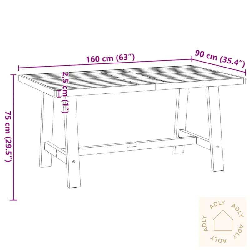 Spisebord Noain A-Formede Ben 160X90X75 Cm Heltre Furu