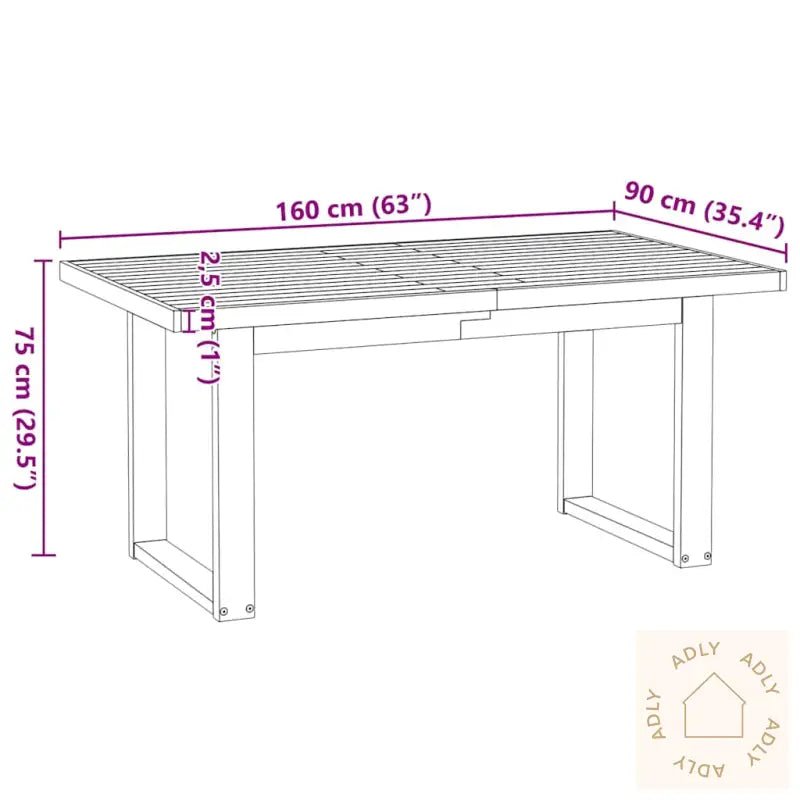 Spisebord Noain U-Formede Ben 160X90X75 Cm Heltre Furu