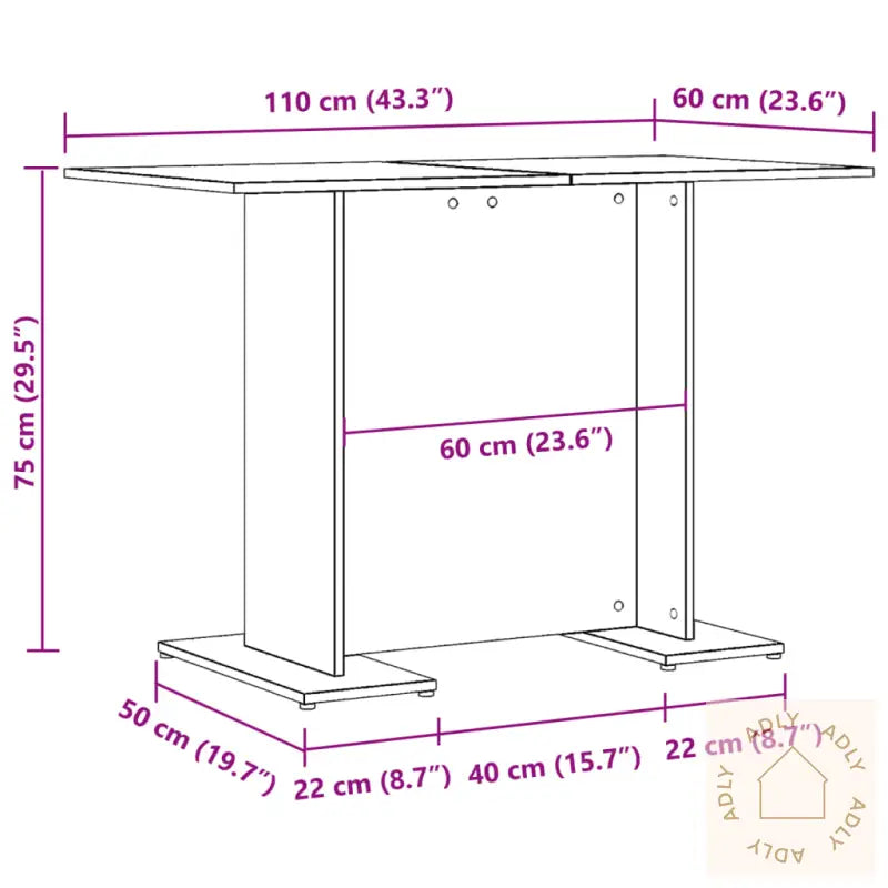 Spisebord Gammelt Tre 110X60X75 Cm Konstruert Tre