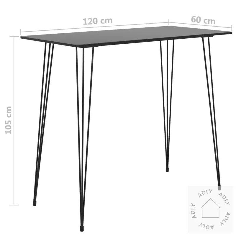 Barbord Svart 120X60X105 Cm