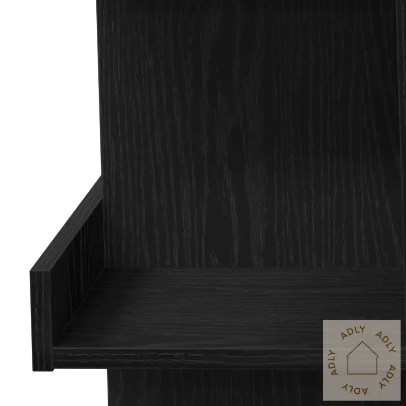 Svart Eik Barbord Med Oppbevaringshylle, 100X50X101.5 Cm