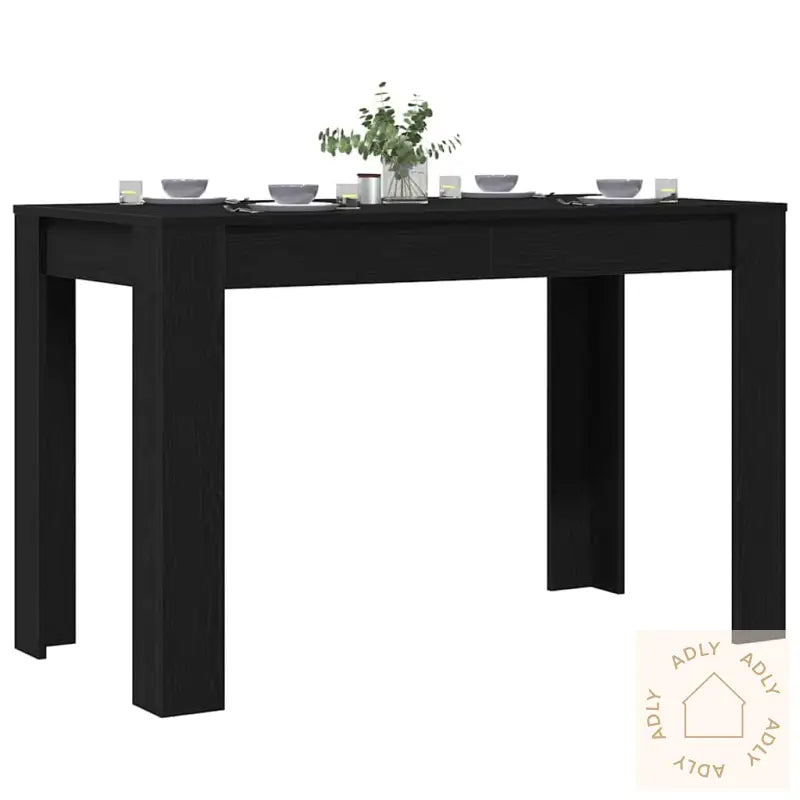 Spisebord Svart Eik 120X60X76 Cm Konstruert Tre