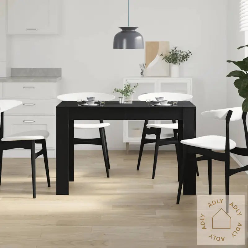 Spisebord Svart Eik 120X60X76 Cm Konstruert Tre