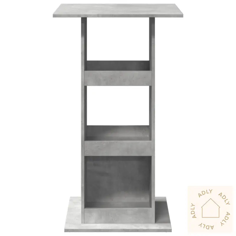 Barbord Med Oppbevaring Betonggrå 60X60X102 Cm Konstruert Tre