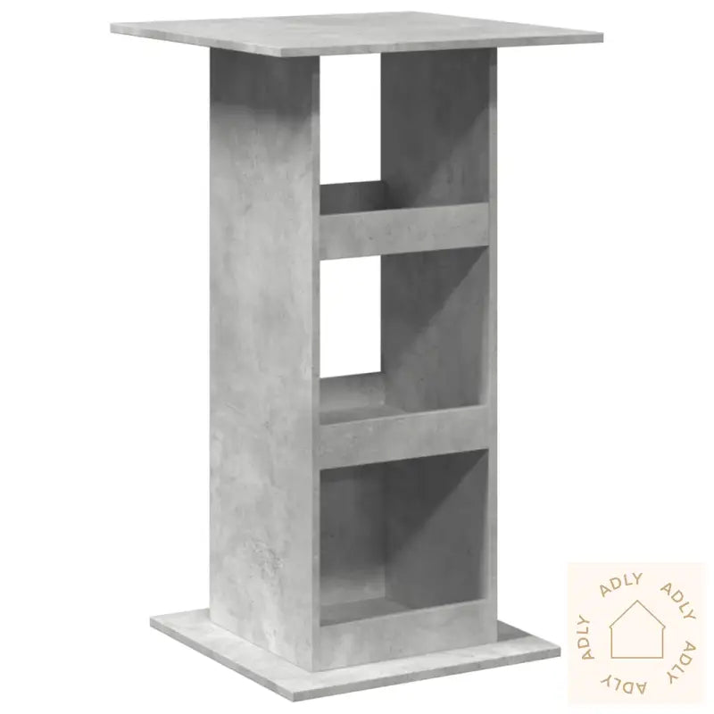 Barbord Med Oppbevaring Betonggrå 60X60X102 Cm Konstruert Tre