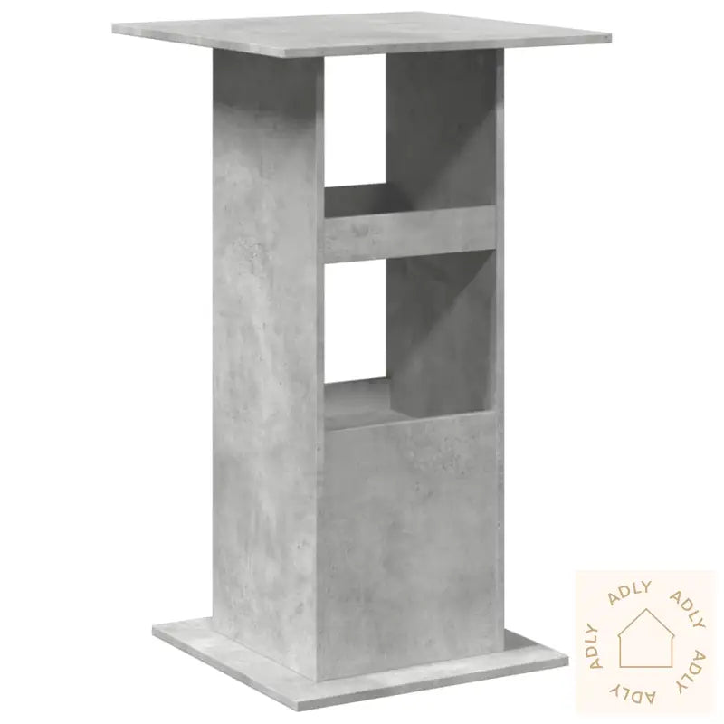 Barbord Med Oppbevaring Betonggrå 60X60X102 Cm Konstruert Tre