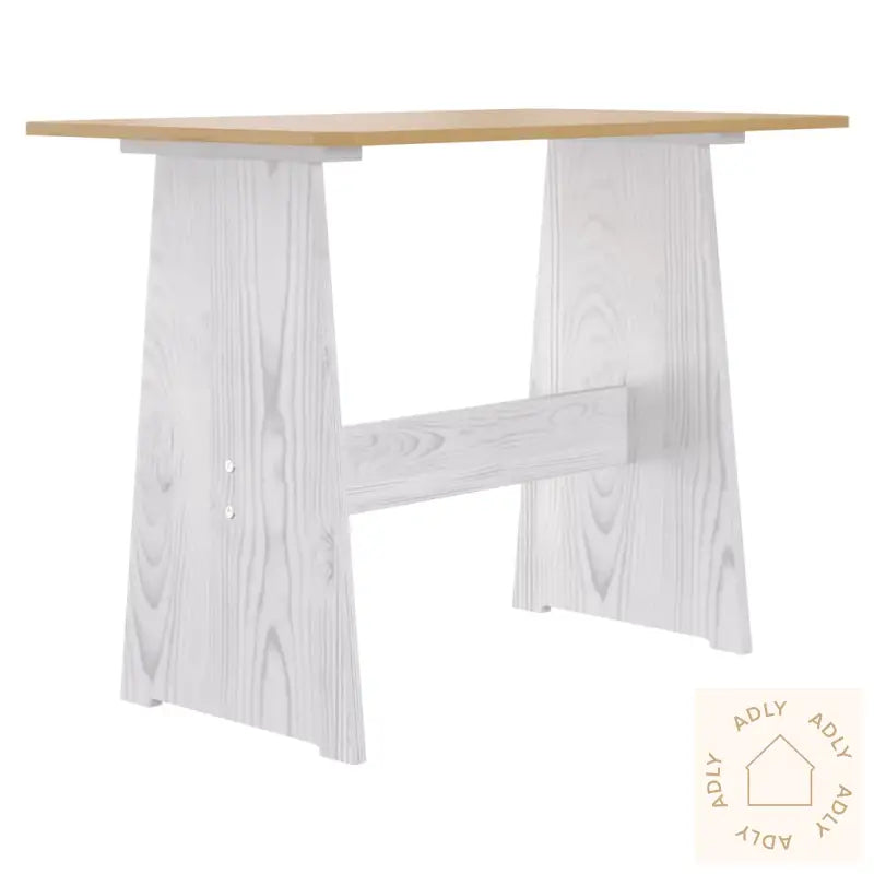 Spisebord Med Benk Reine Honningbrun Og Hvit Heltre Furu