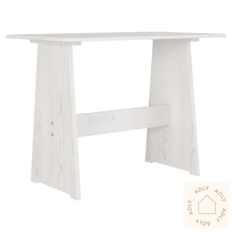 Spisebord Med Benk Reine Hvit Heltre Furu