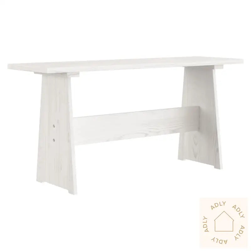 Spisebord Med Benk Reine Hvit Heltre Furu