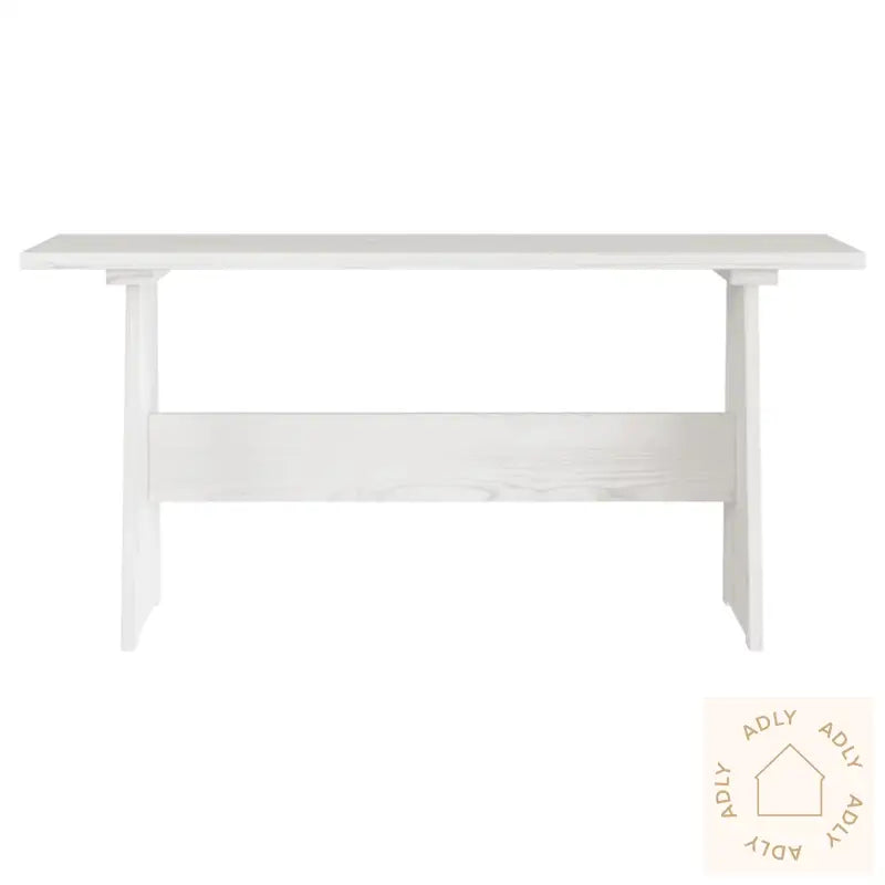 Spisebord Med Benk Reine Hvit Heltre Furu