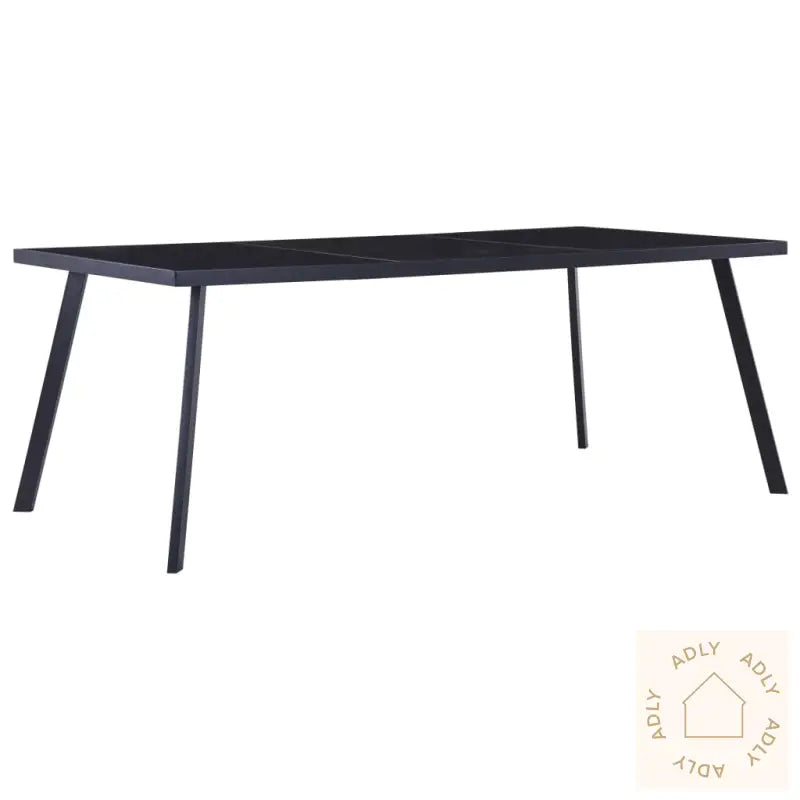 Spisebord Svart 200X100X75 Cm Herdet Glass