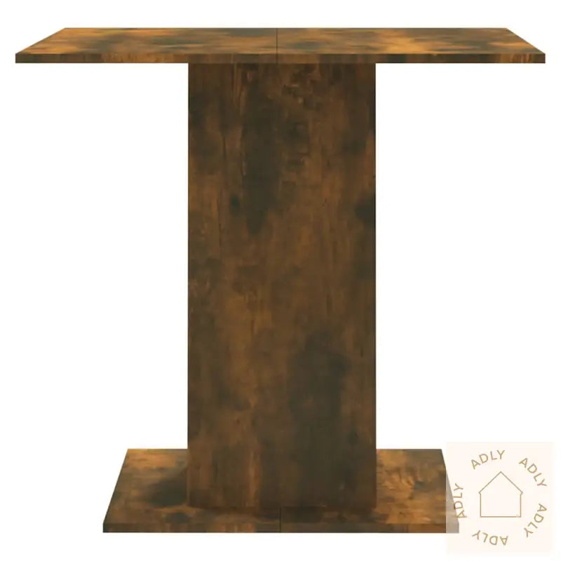 Spisebord Røkt Eik 80X80X75 Cm Konstruert Tre