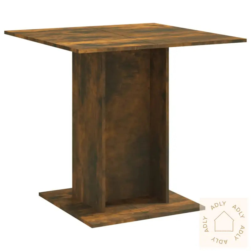 Spisebord Røkt Eik 80X80X75 Cm Konstruert Tre