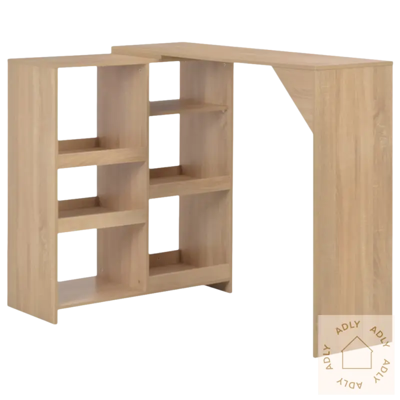 Moderne spisebord med flyttbar hylle som passer perfekt til små rom