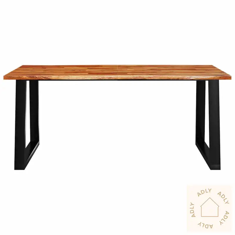 Spisebord Med Naturlig Kant 180X90X75 Cm Heltre Akasie