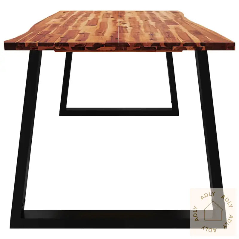 Spisebord Med Naturlig Kant 200X90X75 Cm Heltre Akasie