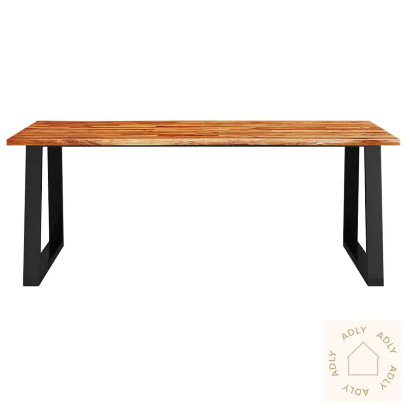 Spisebord Med Naturlig Kant 200X90X75 Cm Heltre Akasie