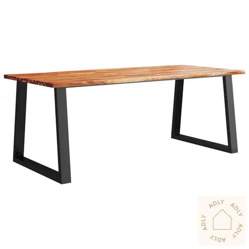 Spisebord Med Naturlig Kant 200X90X75 Cm Heltre Akasie