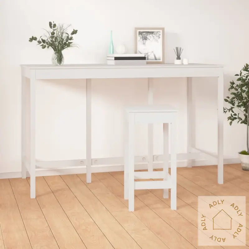 Barbord Hvit 180X80X110 Cm Heltre Furu