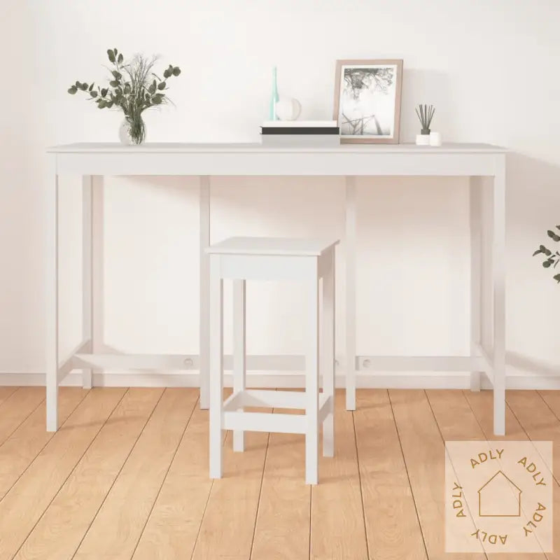 Barbord Hvit 180X80X110 Cm Heltre Furu